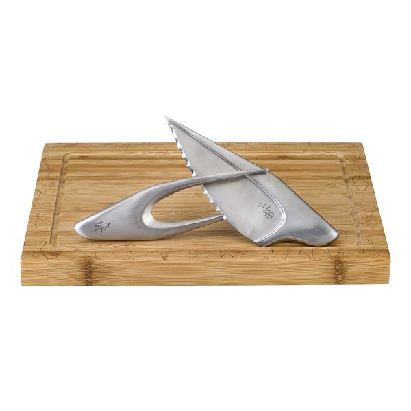 Set PREISTORICO composto da Tagliere con Posate per Carne