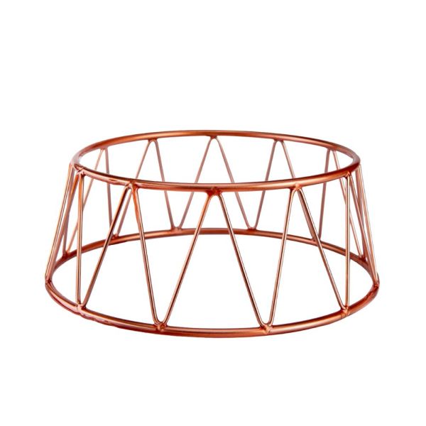 Alzata Antiscivolo 25x21x10h in Acciaio Rivestito in PVC - Colore Oro e Rame