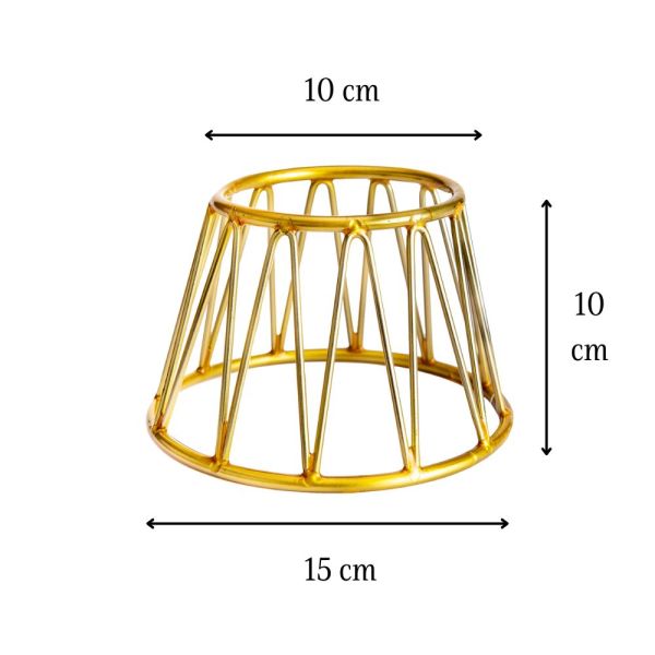 Alzata Antiscivolo 15x10x10h in Acciaio Rivestito in PVC - Colore Oro e Rame