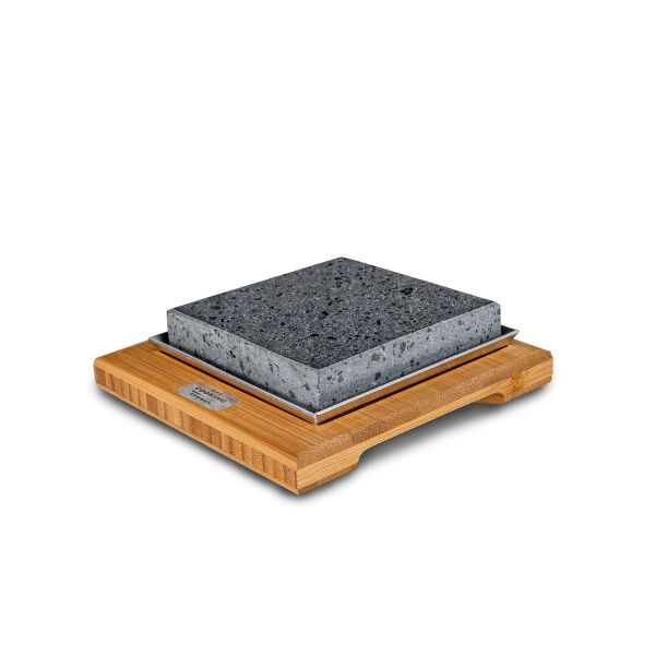 Piastra Pietra Lavica Basic Extra Mini 12,5x12,5x3h cm Adatta Per Cucinare Direttamente A Tavola