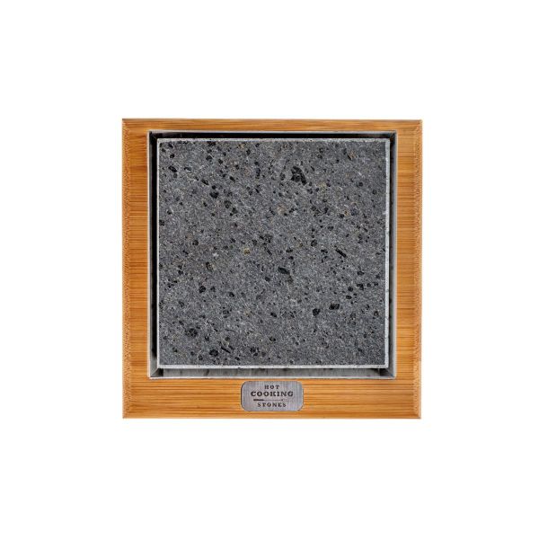 Piastra Pietra Lavica Basic Extra Mini 12,5x12,5x3h cm Adatta Per Cucinare Direttamente A Tavola