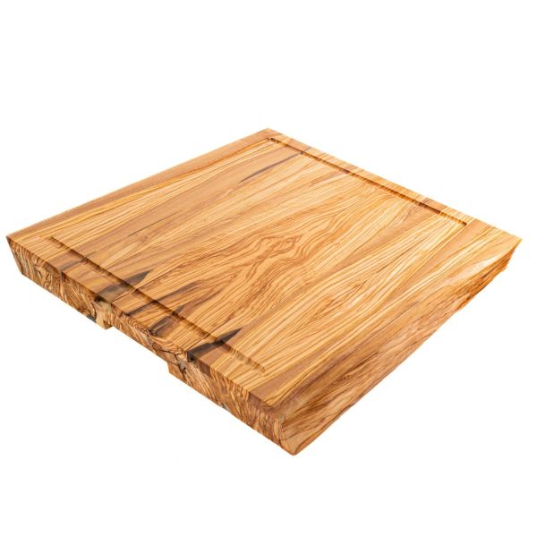 Ceppo Tagliere in Ulivo per Scaloppare la Carne - Spessore 6 cm