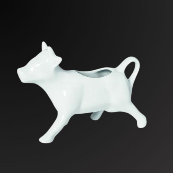 Lattiera Mucca in Porcellana – Servizio Latte e Salse per Steakhouse 16x5x11,5 h cm 
