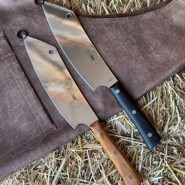 Coltello Scimitarra Lama 20 cm - Manico in Ulivo e in POM